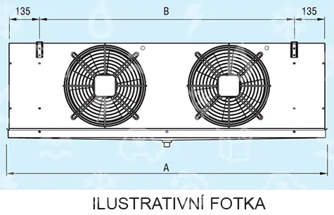 výparník ECO - Luvata GCE311F8ED, 2.48 kW (dT 8 st., R404) s odtáváním